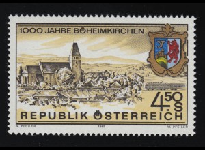1812 1000 Jahre Böheimkirchen, Stadtansicht, Wappen, 4.50 S, postfrisch**