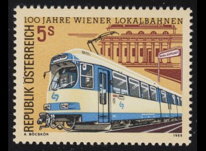 1917 100 J. Mühlkreisbahn 100 J. Wiener Lokalbahnen Triebwagen 5 S postfrisch **