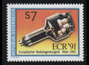 2037 Europäischer Radiologenkongress Wien, Röntgenröhre, 7 S, postfrisch **