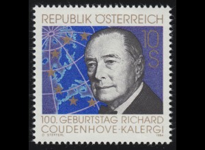 2141 Geburtstag Richard N. Graf von Coudenhove-Kalergi, Autor,10 S **