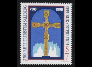2252 Erzbistum Salzburg, Ruptertuskreuz, Silhouette, 7 S, postfrisch **