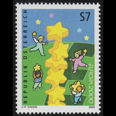 2311 Europa: Kinder bauen Sternenturm, 7 S, postfrisch **