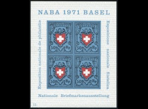 Schweiz Block 21 Briefmarkenausstellung NABA Basel postfrisch **