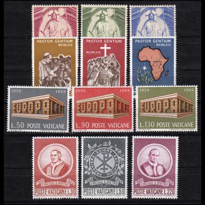 544-555 Vatikan-Jahrgang 1969 komplett, postfrisch **