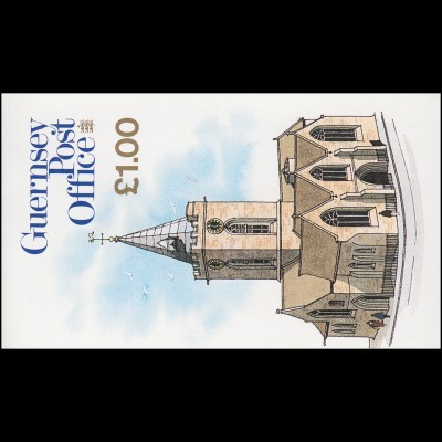 Guernsey Markenheftchen 30 Ansichten Town Church 1989 **