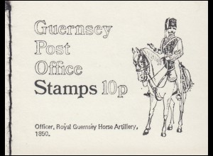 Guernsey Markenheftchen 0-4a Uniformen 1971 Officer Horse Artillery **