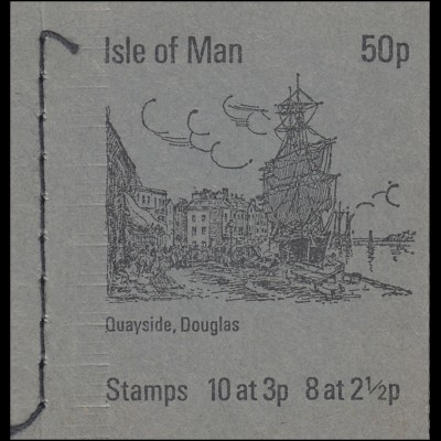 Isle of Man Markenheftchen 0-4, Ansichten 50 Pence 1973, ** postfrisch