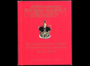 Isle of Man Markenheftchen 128 Königin Elisabeth mit Schwarzdruck 1978, ** / MNH