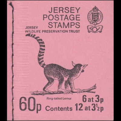Jersey Markenheftchen 0-12, Wildlife: Lemuren **