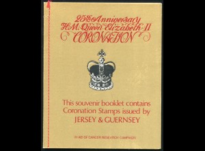 Jersey / Guernsey Markenheftchen Elisabeth II. mit Schwarzdruck 1978, ** / MNH