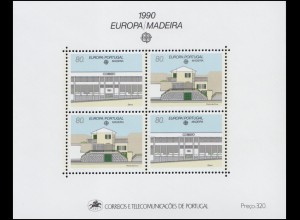 Portugal-Madeira Block 11 Europaunion CEPT Postamt Zarco 1990, ** / MNH