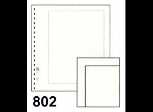 LINDNER Nr. 802 Blanko-Blätter 272 x 296, weiß mit schwarzer Linie, 10er-Packung